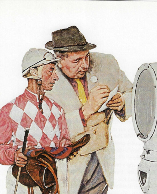 Norman Rockwell Vintage art book page “Weighing In” June 1958