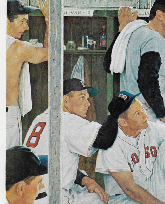 Norman Rockwell Vintage art book page “New Man on the Team” March 1957