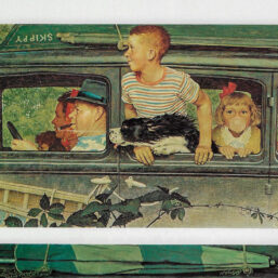 Norman Rockwell Vintage art book page "The Outing" August 1947