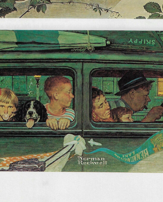 Norman Rockwell Vintage art book page “The Outing” August 1947 cover