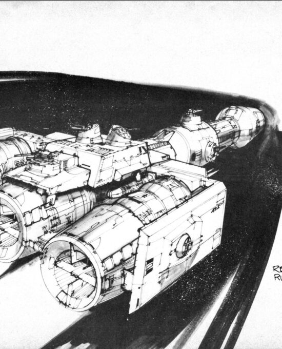 Rebel Blockade Runner Vintage variant concept artwork from the ’70s Ready to frame 10 3/4 x 8 3/8″ FREE SHIPPING