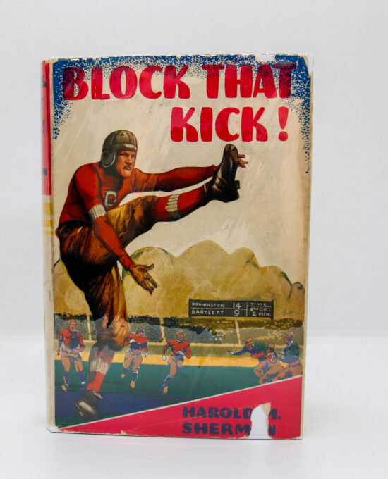 Children’s Football Story “Block that Kick!” Vintage cloth wrapped hardcover series book c.1935