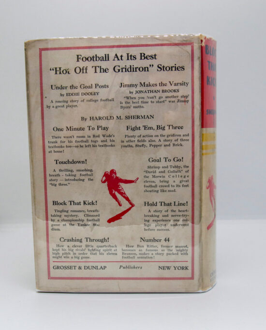 Children’s Football Story “Block that Kick!” Vintage cloth wrapped hardcover series book c.1935