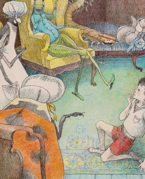 James and the Giant Peach Vintage Art Print by Nancy Ekholm Burkert
