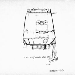 Vintage 70s Rebel Blockade Runner Lifepod Concept Art Print