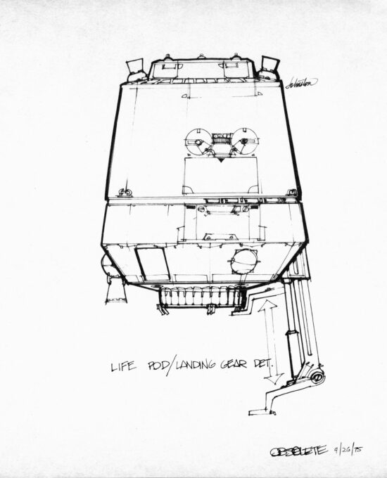 Vintage 70s Rebel Blockade Runner Lifepod Concept Art Print