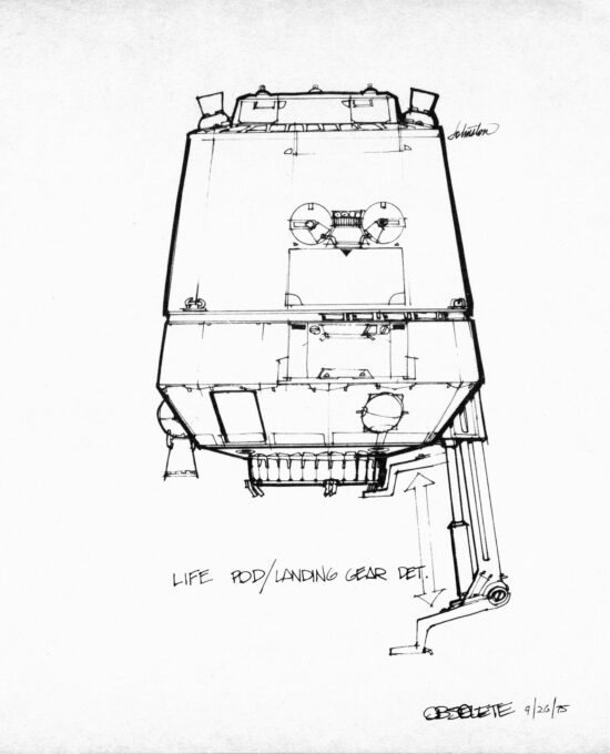 Vintage 70s Rebel Blockade Runner Lifepod Concept Art Print