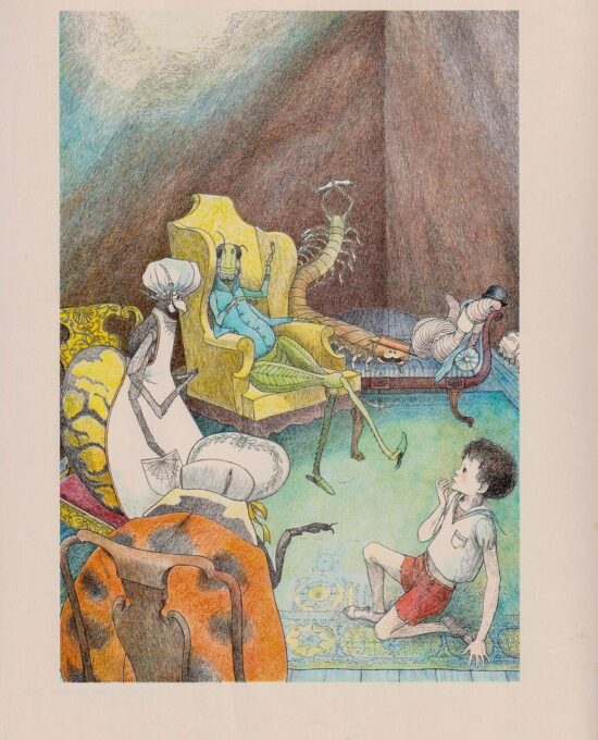 James and the Giant Peach Vintage Art Print by Nancy Ekholm Burkert