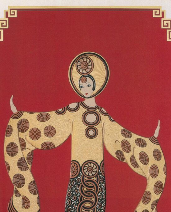 Erte Art Deco Print: “Willow Tree” Vintage Book Page (10×13.5″)