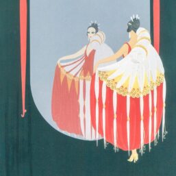 Vintage Erte Fashion Print "The Coming of Spring / The Mirror" Two-sided art book page