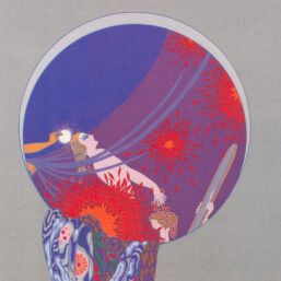 Vintage Erte Fashion Print: "Nature's Vanity" vintage lithograph
