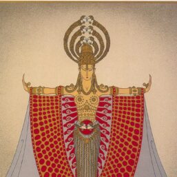 Vintage Erte Fashion Print: "Indochina/The Puppet Show" Two-sided art book page