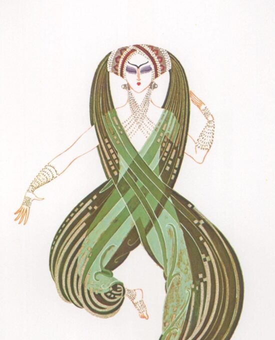 Erte Theatrical Costume vintage print “Oriental costume for Folies-Bergere” 1920