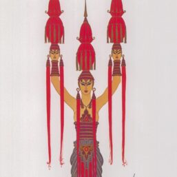 Erte Theatrical Costume vintage print "The Treasures of Indochina: The Lantern Bearer 1922