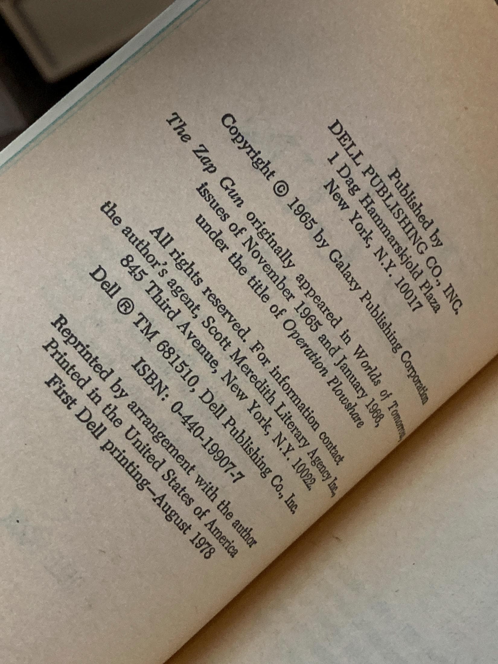 Philip K. Dick "The Zap Gun" First edition thus 1978 vintage Dell paperback - Image 5