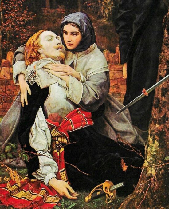 The Wounded Cavalier ’70s art book print William Shakespeare Burton