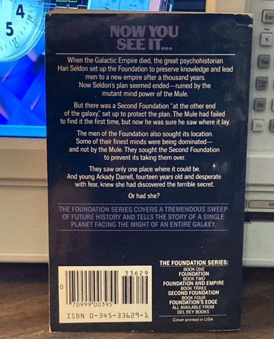 Isaac Asimov “Second Foundation” 1987 vintage paperback