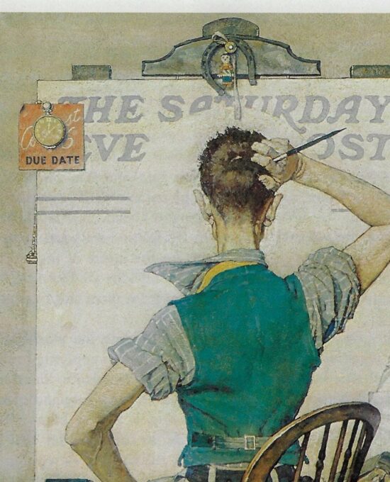 Norman Rockwell Vintage art book page “The Artist” October 1938