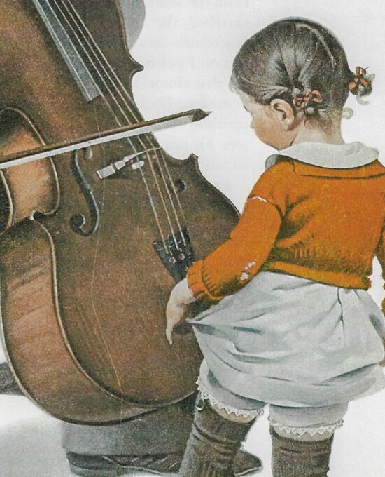 Norman Rockwell Vintage art book page “Private Concert” February 1923