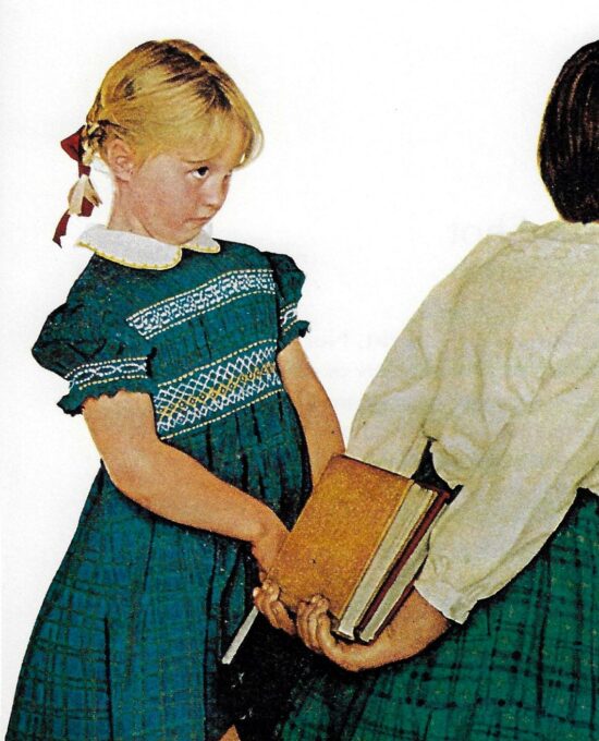 Norman Rockwell Vintage art book page “Checkup” September 1957