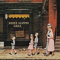 Norman Rockwell Vintage art book page "Sunday Morning" April 1953