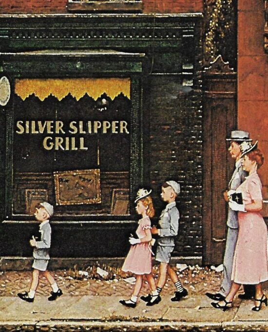 Norman Rockwell Vintage art book page “Sunday Morning” April 1953