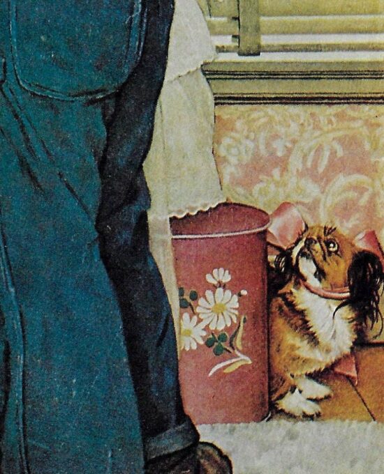 Norman Rockwell Vintage art book page “The Plumbers” June 1951 cover