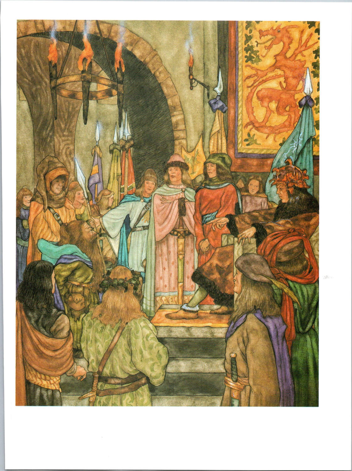 Thorin, Prisoner of the Elves by Michael Hague from The Hobbit Vintage print - Image 3