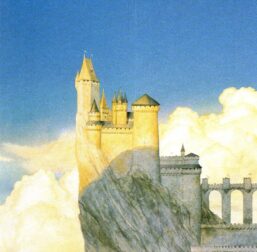 Minas Tirith by John Howe from The Return of the King Vintage art-book page