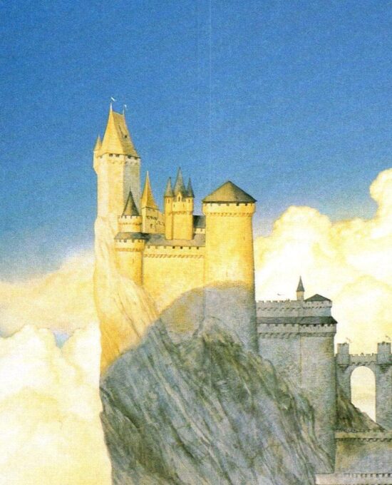 Minas Tirith by John Howe from The Return of the King Vintage art-book page