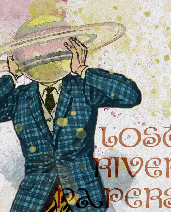 Strange Adventures Saturn-headed man poster