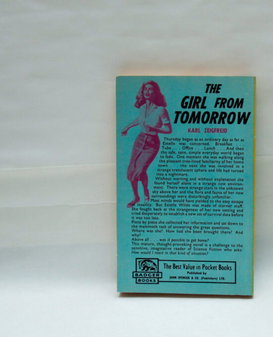 British Badger Books classic: “The Girl From Tomorrow” vintage paperback 1965