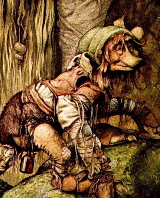 Brian Froud Vintage Art Print, “That’s Grandmother” Illustration