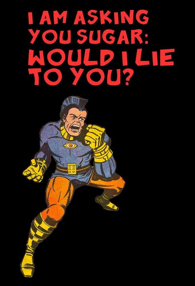 Jack Kirby, OMAC, Eurythmics, Music / Comic Mash up poster