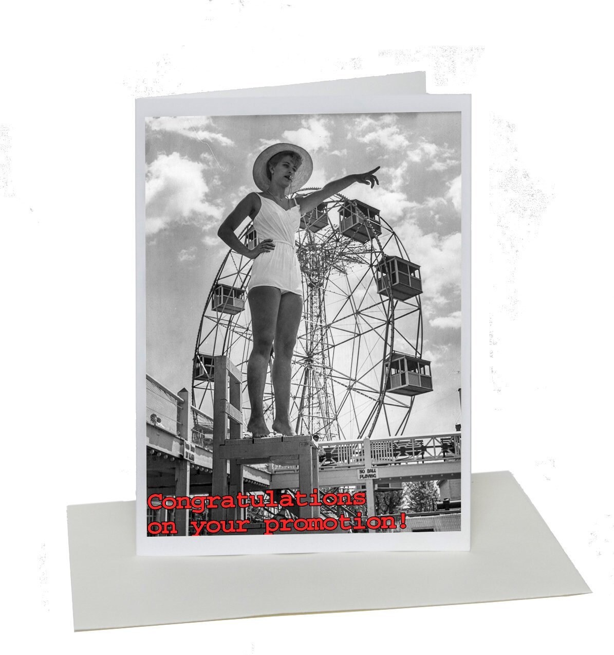 New Promotion Humorous Congratulations Card 5 x 7" with matching creme envelope hand-printed