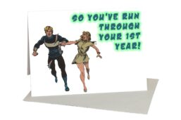 Geeky First Wedding Anniversary Card, 1 year anniversary gift, Logan's Run, Sci Fi Greeting Card
