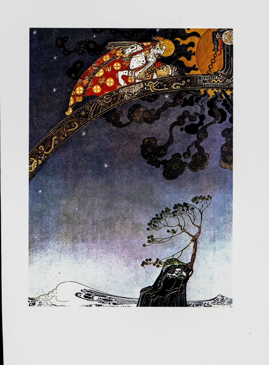 Kay Nielsen Art Print: East of the Sun, West of the Moon Vintage Book Plate