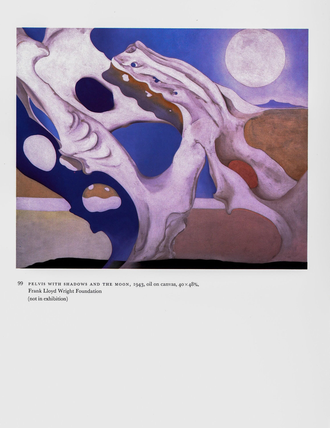 Georgia O'Keeffe Vintage Art Book Page: Grey Hills / Pelvis with Shadows - Image 4
