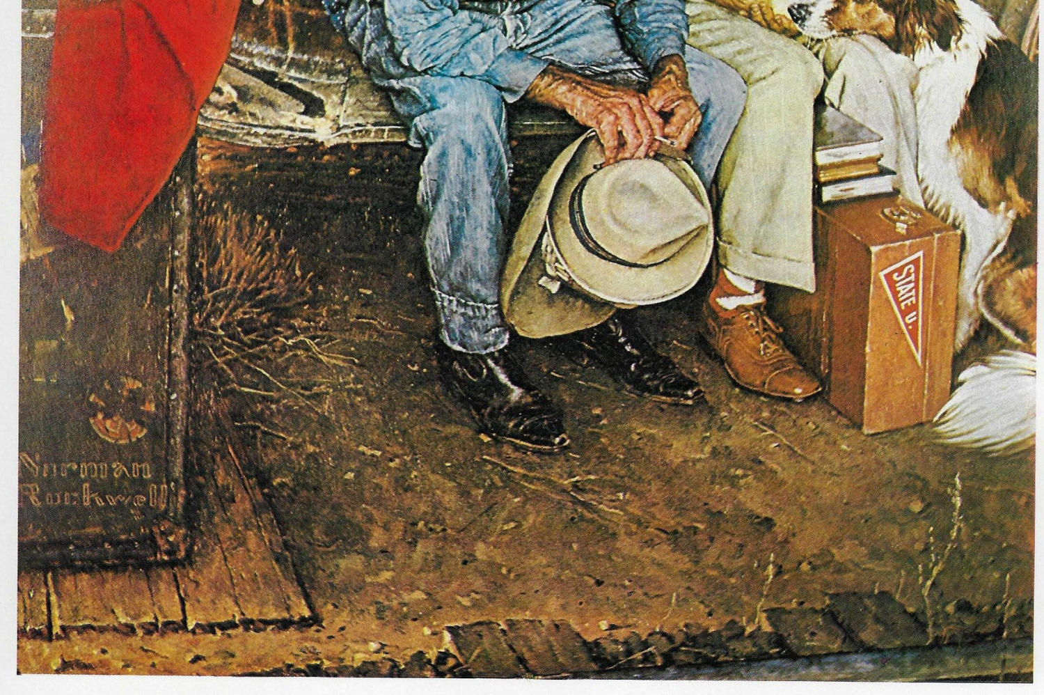 Norman Rockwell Vintage art book page "Breaking Home Ties" September 1954 - Image 2