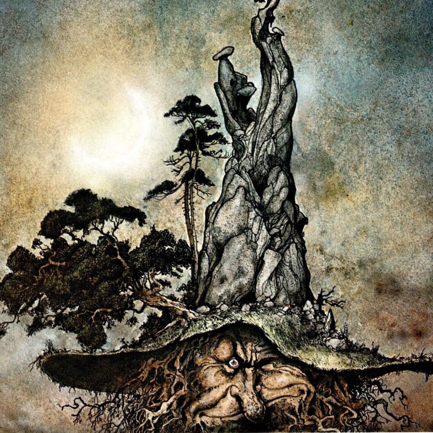 Brian Froud 'The Mountain' Vintage Fantasy Art Book Page