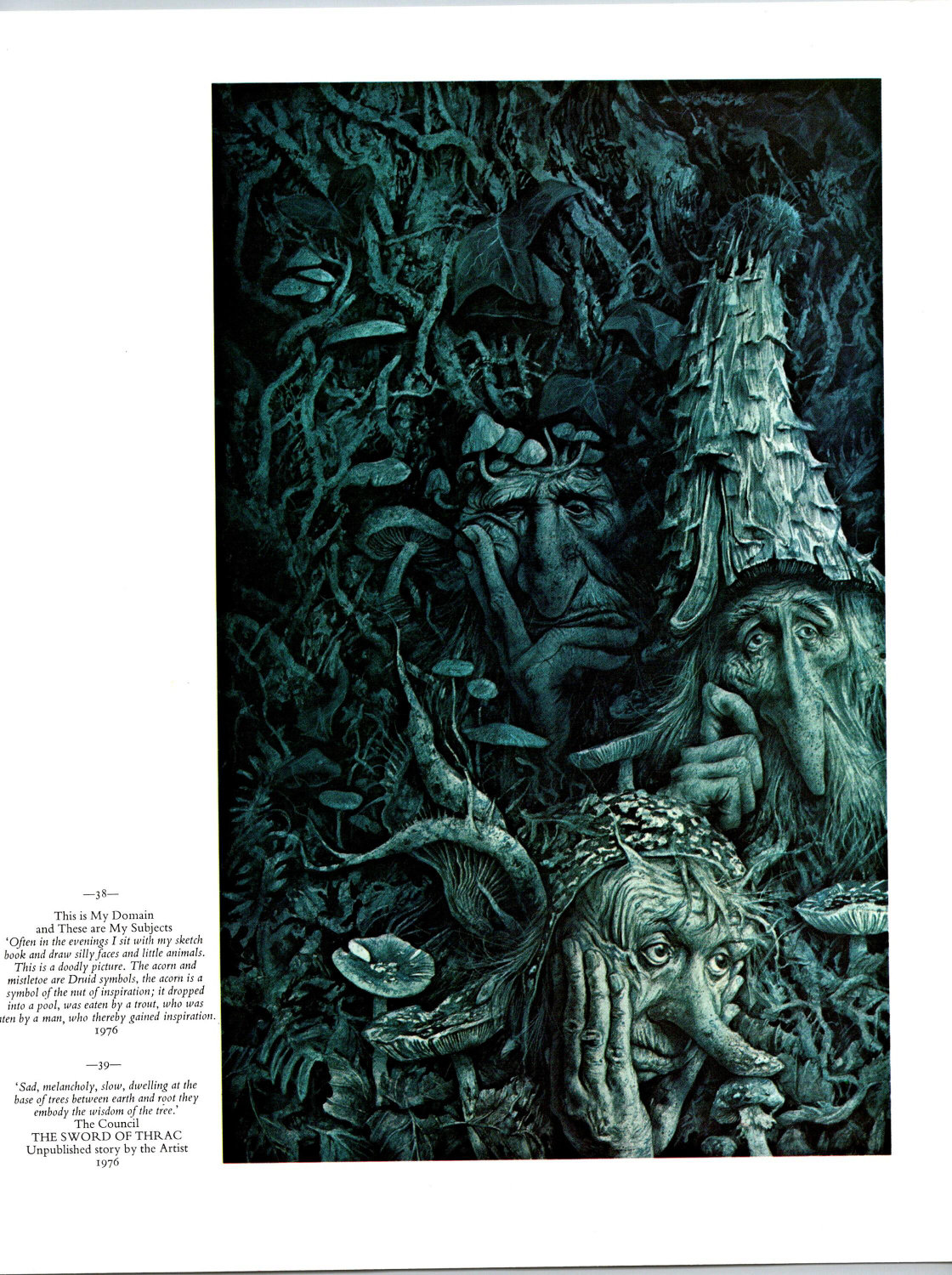 Brian Froud "The Sword of Thrac" Vintage Art Book Page - Image 4