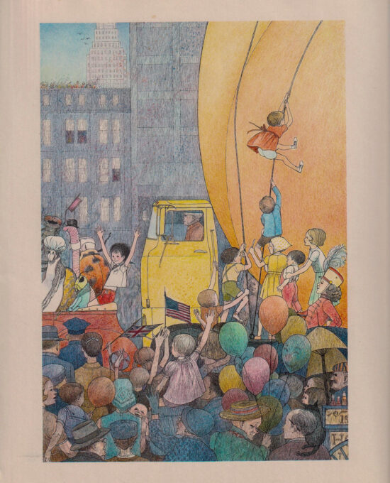 James and the Giant Peach Vintage Art Print by Nancy Ekholm Burkert