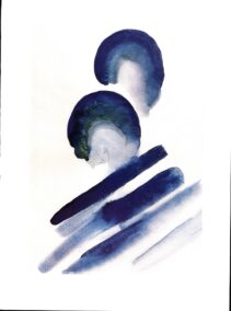 Vintage Georgia O'Keeffe Print "Blue II" - Ready to Frame