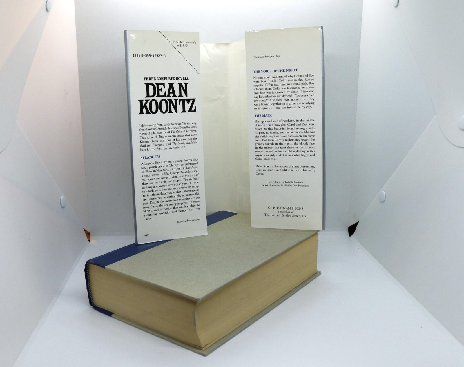 Dean Koontz Three Novels Strangers Voice of the Night The Mask 1994 First Printing Hardcover - Image 4