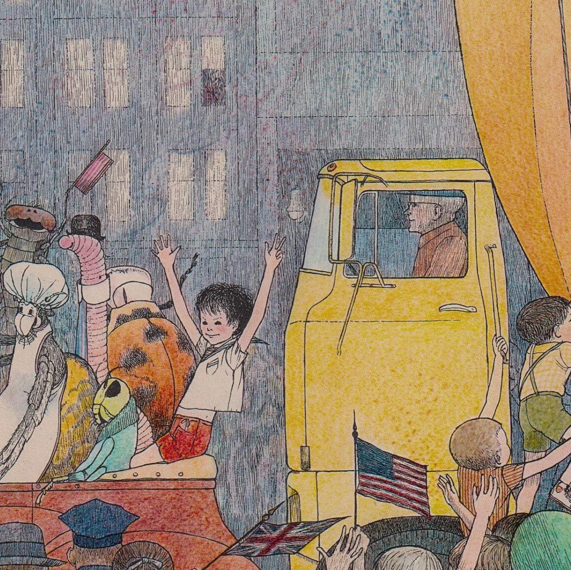 James and the Giant Peach Vintage Art Print by Nancy Ekholm Burkert
