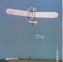 Antique Aviation Art Print: 1909 Doncaster Air Races Illustration