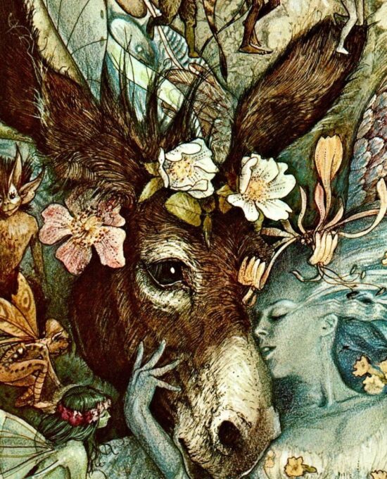 Brian Froud Art: A Midsummer Night’s Dream & Spire, 1973 Vintage Book Page