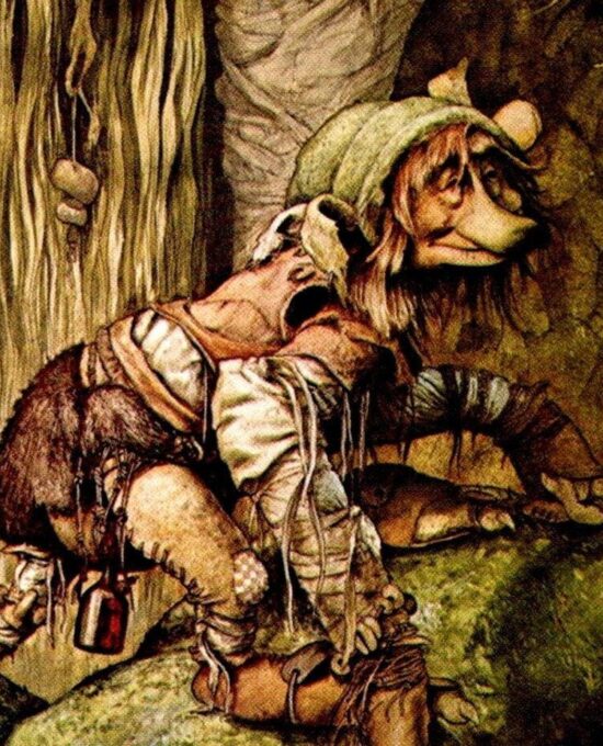 Brian Froud Vintage Art Print, “That’s Grandmother” Illustration