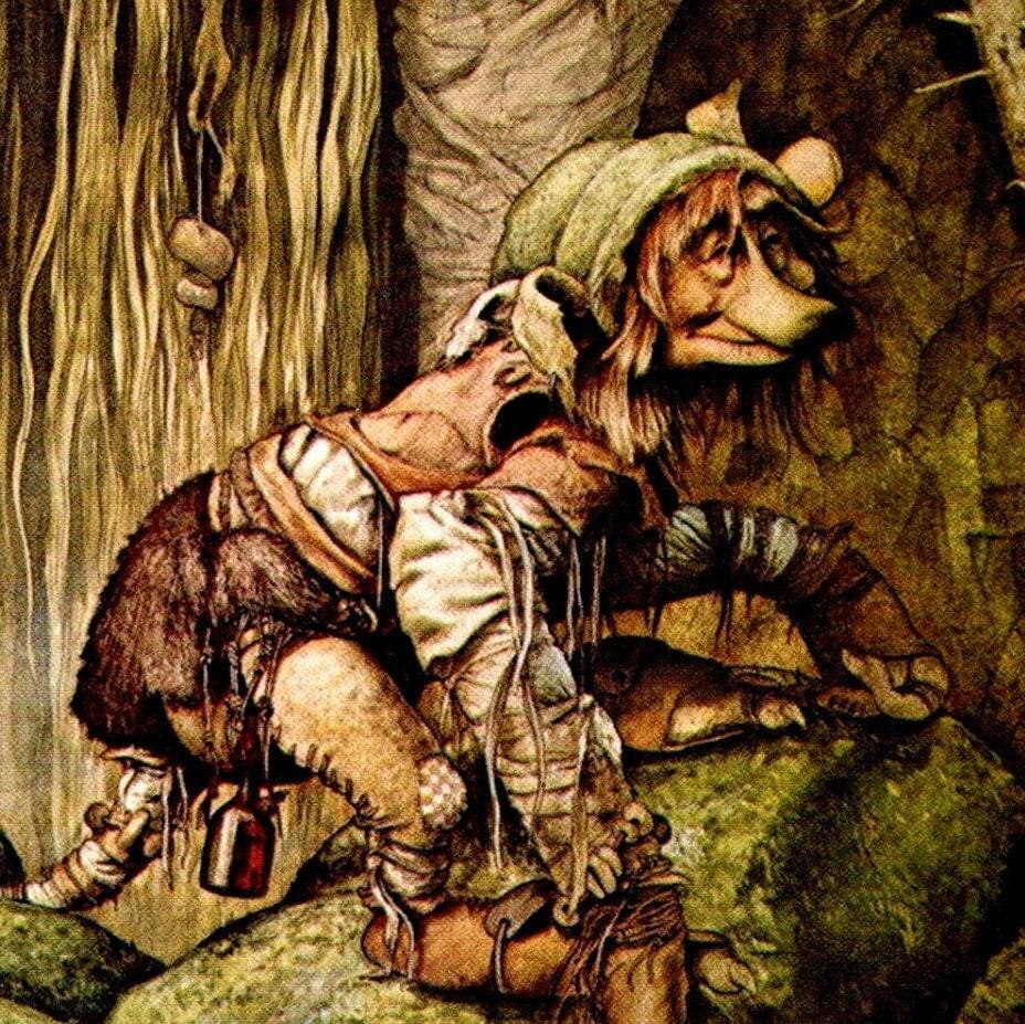 Brian Froud Vintage Art Print, "That's Grandmother" Illustration - Image 2