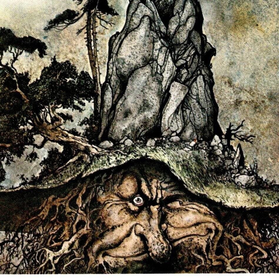 Brian Froud 'The Mountain' Vintage Fantasy Art Book Page - Image 3